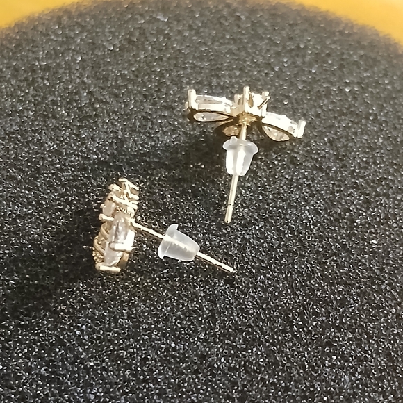 925 Silver Crystal Bee Zircon Earrings Stud Dangle Wedding Jewelry Women - Picture 5 of 6